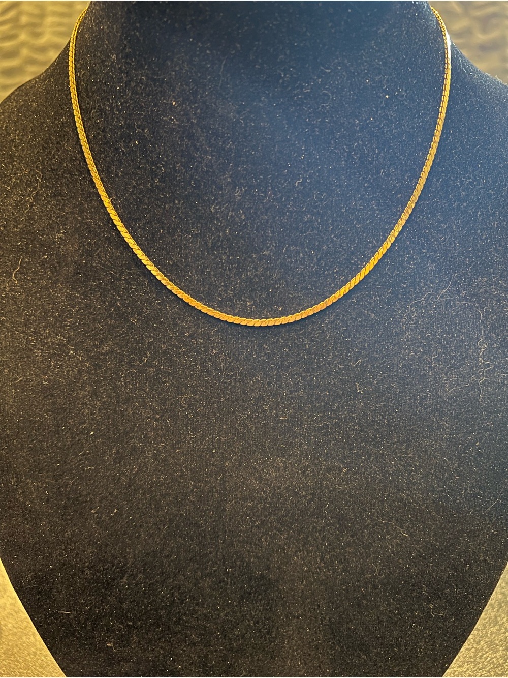 Vintage 10K Yellow Gold Flat Chain Necklace 5.84 Grams